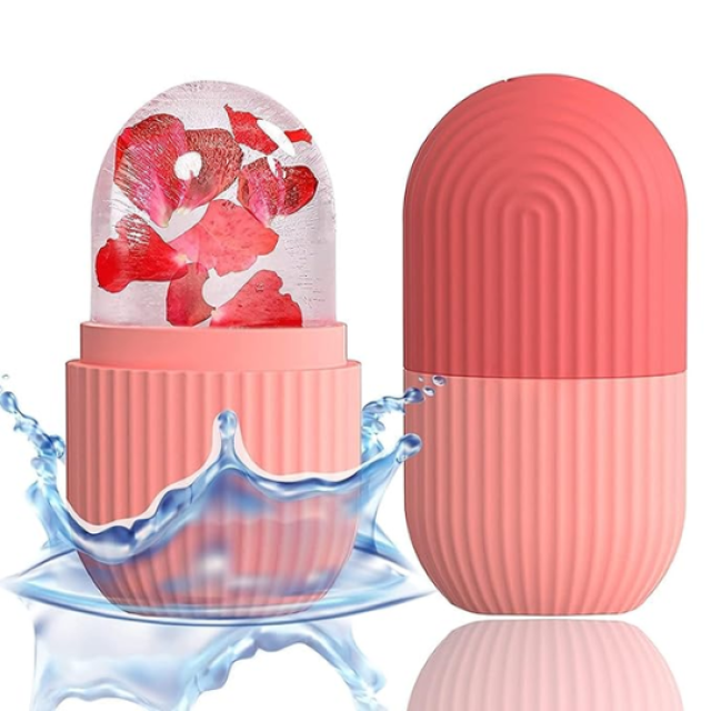 Face Ice Roller for Men and Women Reusable and Unbreakable Face Massager for Glowing Skin Puffy Eyes and Relaxation Ice Cube Roller for Skin Care Multicolor